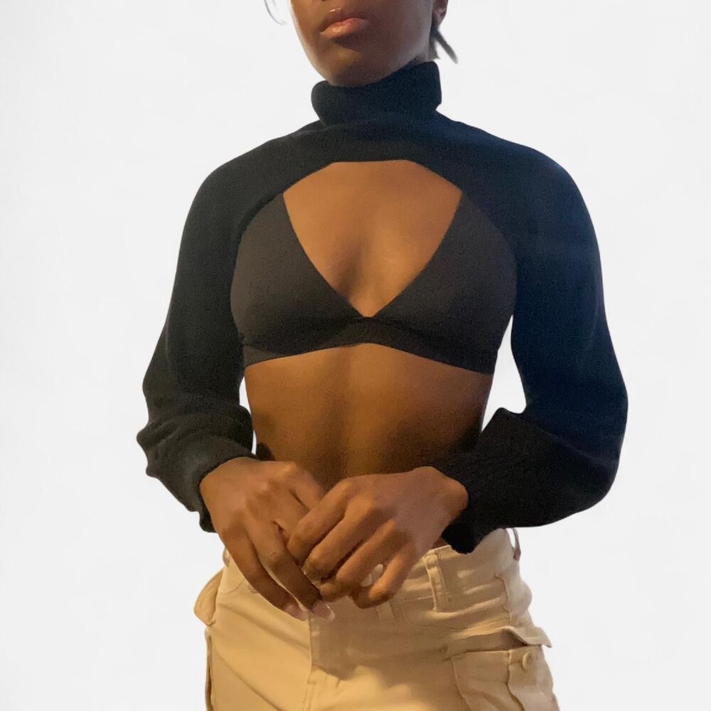 Unbranded Women's Black Crop-top